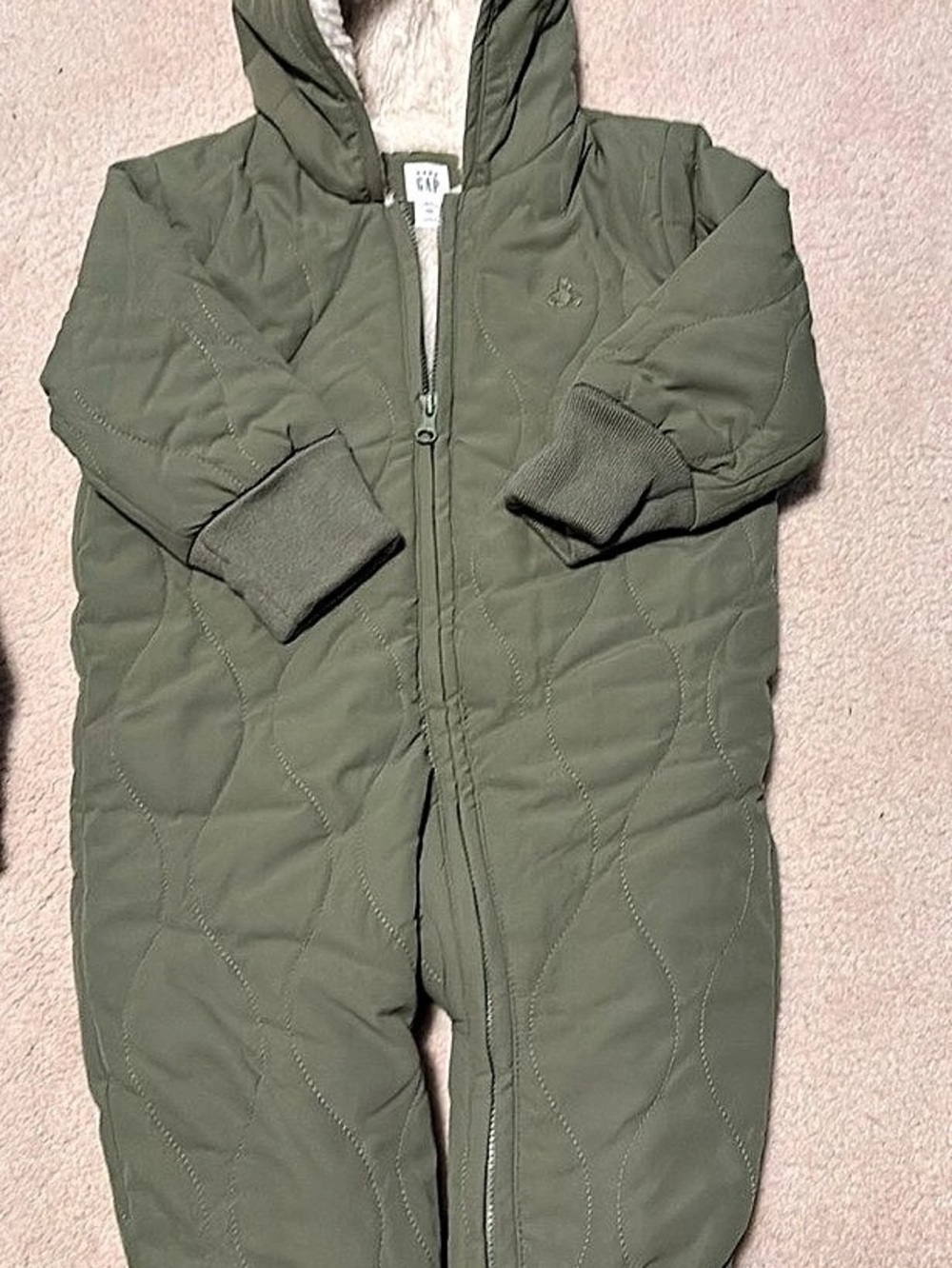 Gap Olive Hooded One-Piece snowsuit